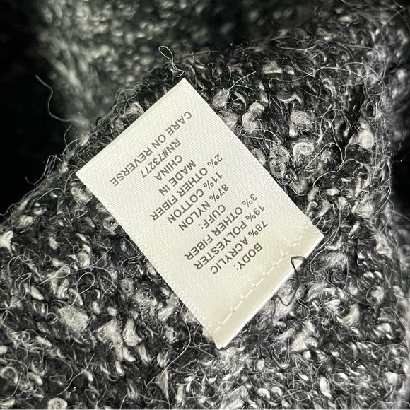 Elle Marled Black Open Front Cardigan Sweater Coat XS - Picture 5 of 5